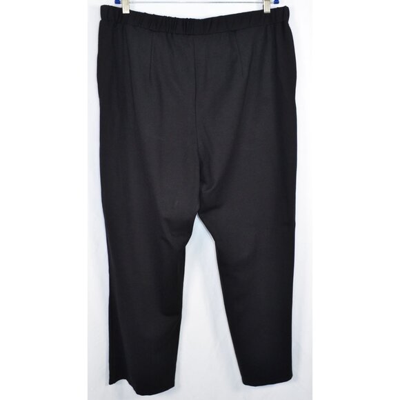 Eloquii Elements Pull-On Straight Leg Trouser Stretch Work Pant Black Size 20 - Picture 2 of 4